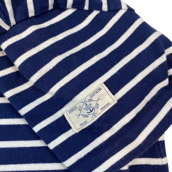 Joules Riviera T Shirt Dress 2 Navy White Striped - Picture 5 of 7